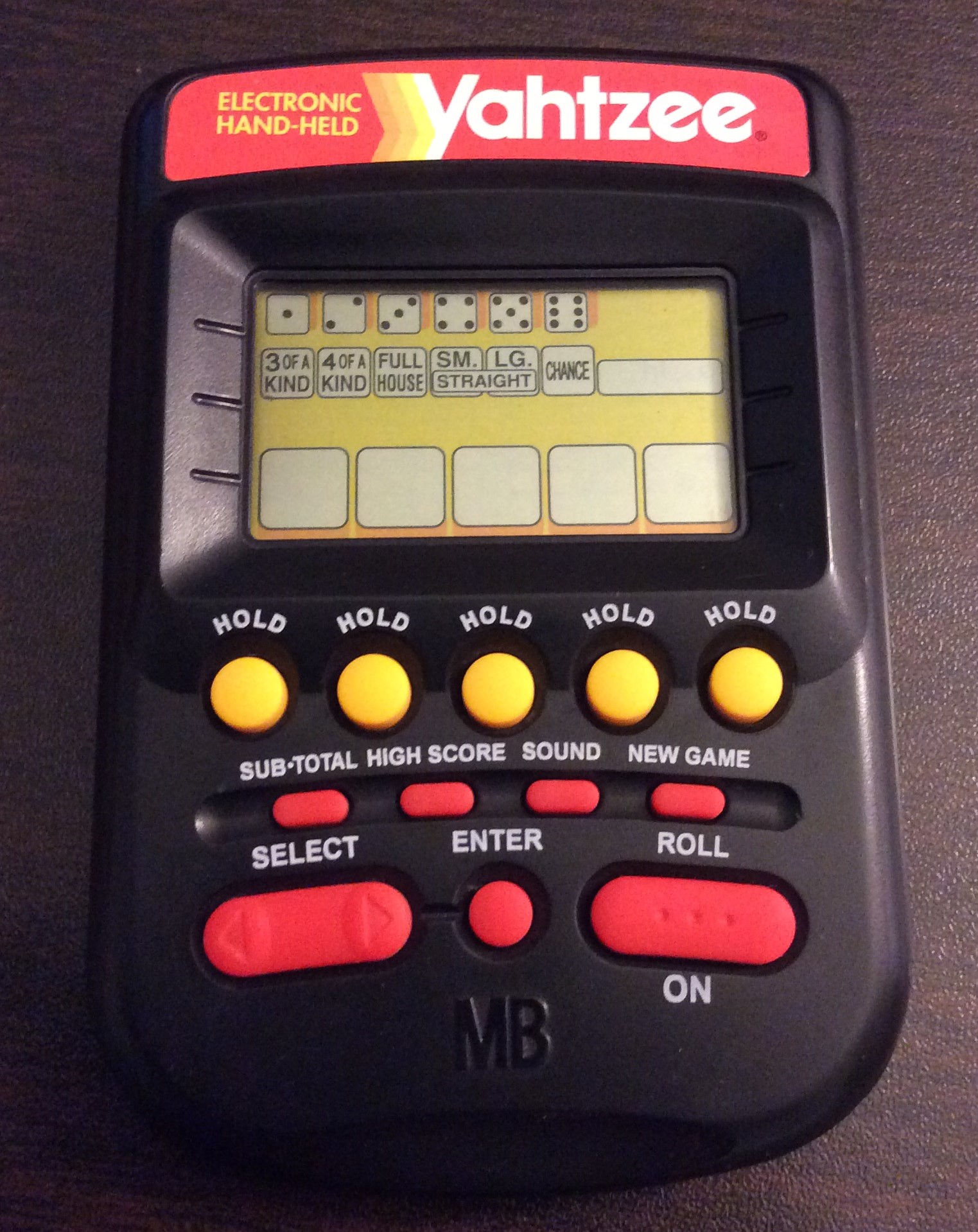 Yahtzee handheld